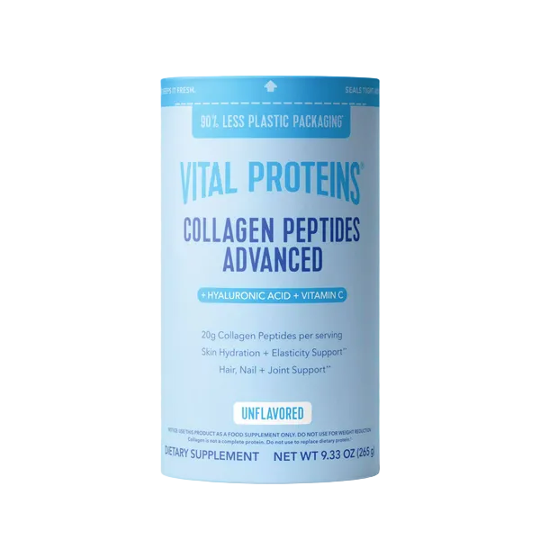 Vital Proteins Collagen Peptides Powder Advanced with Hyaluronic Acid & Vitamin C, Collagen Supplements, Unflavored 265GM