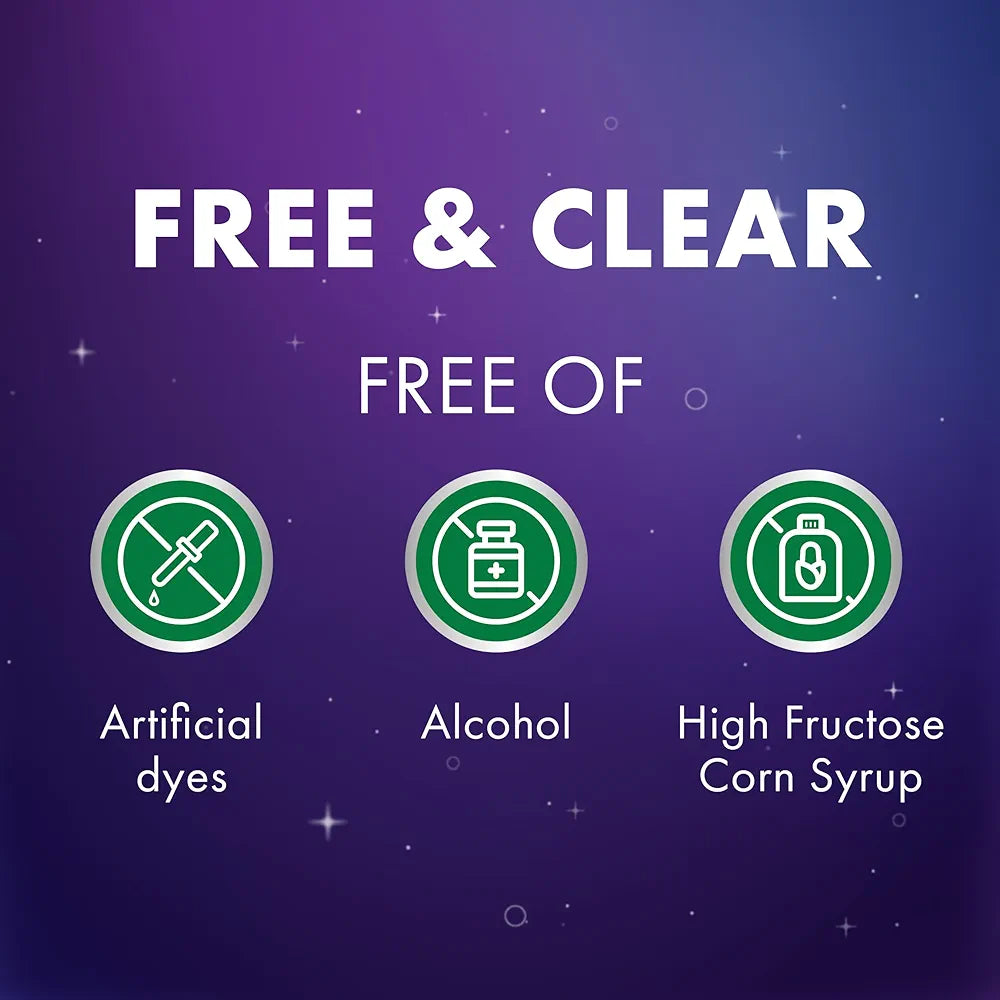 ZzzQuil Liquid Sleep Aid, FREE & CLEAR, Strawberry Flavored, 12 FL OZ