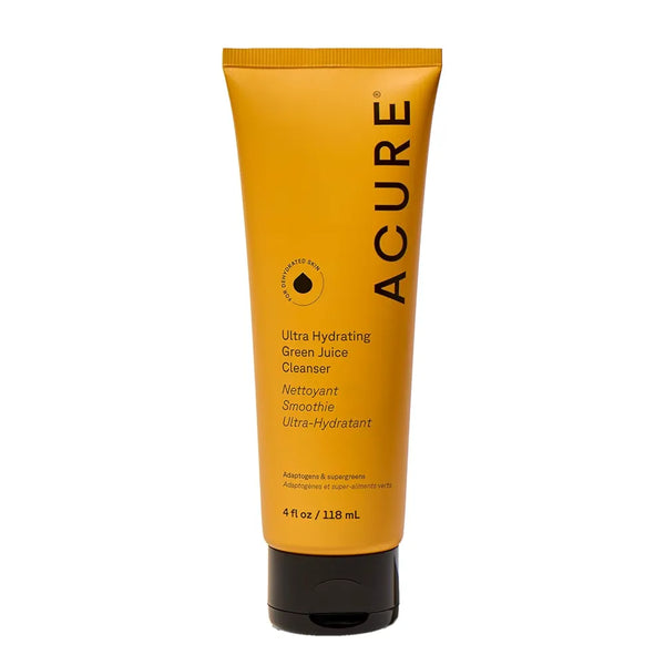 Acure Ultra Hydrating Green Juice Face Cleanser - Day & Night Facial Cleansing Foam