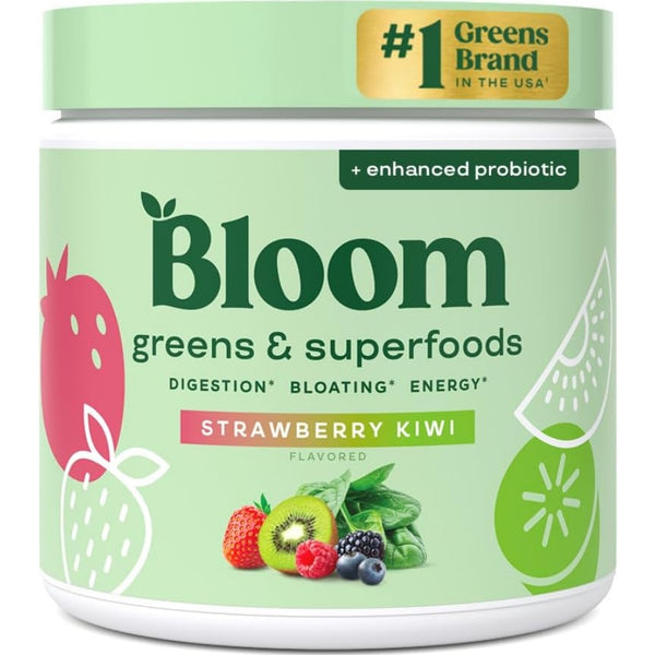 Bloom Nutrition
Greens & Superfoods (Strawberry Kiwi flavor)