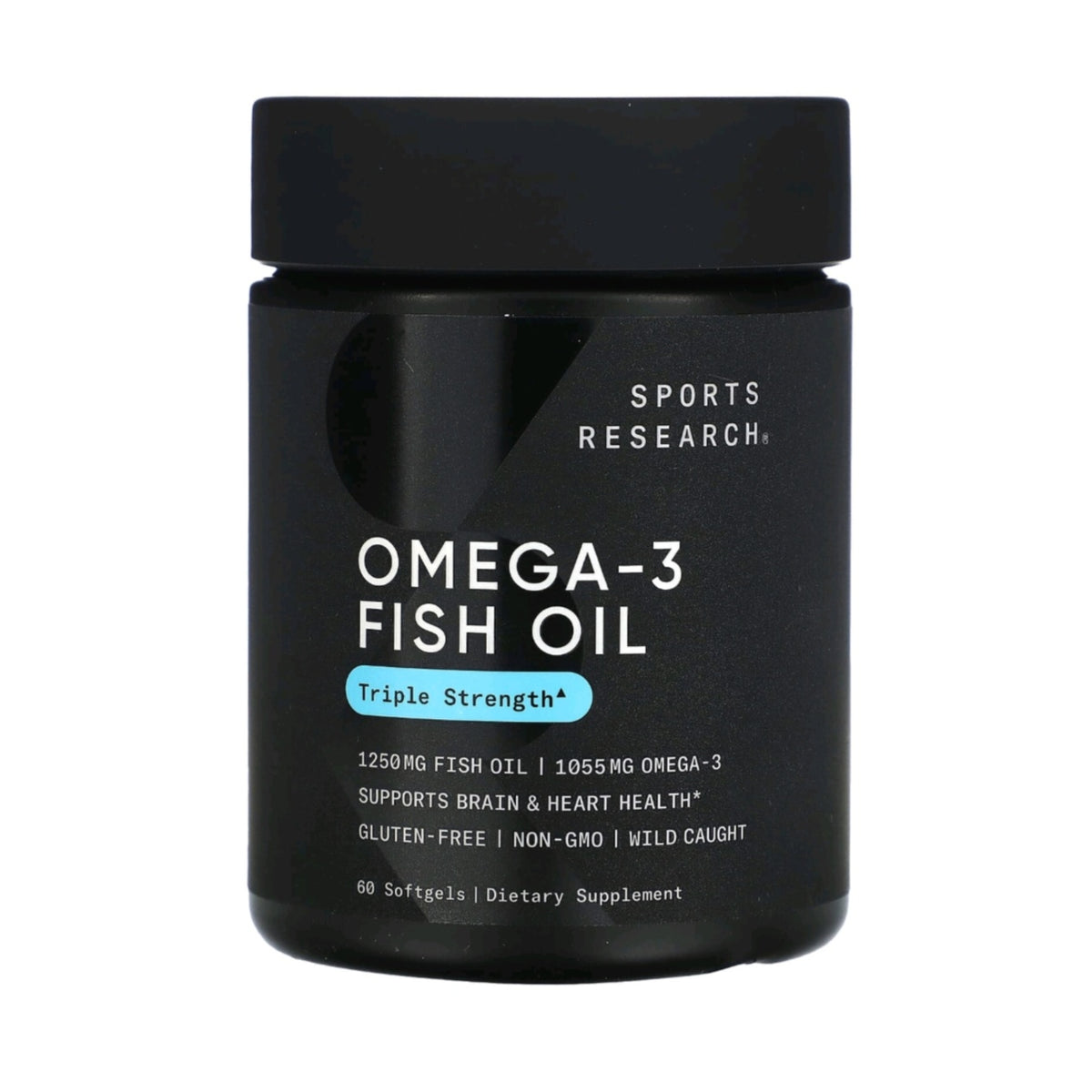 Sports Research Omega-3 Fish Oil 1250 - Triple Strength Fish Oil-60 ct