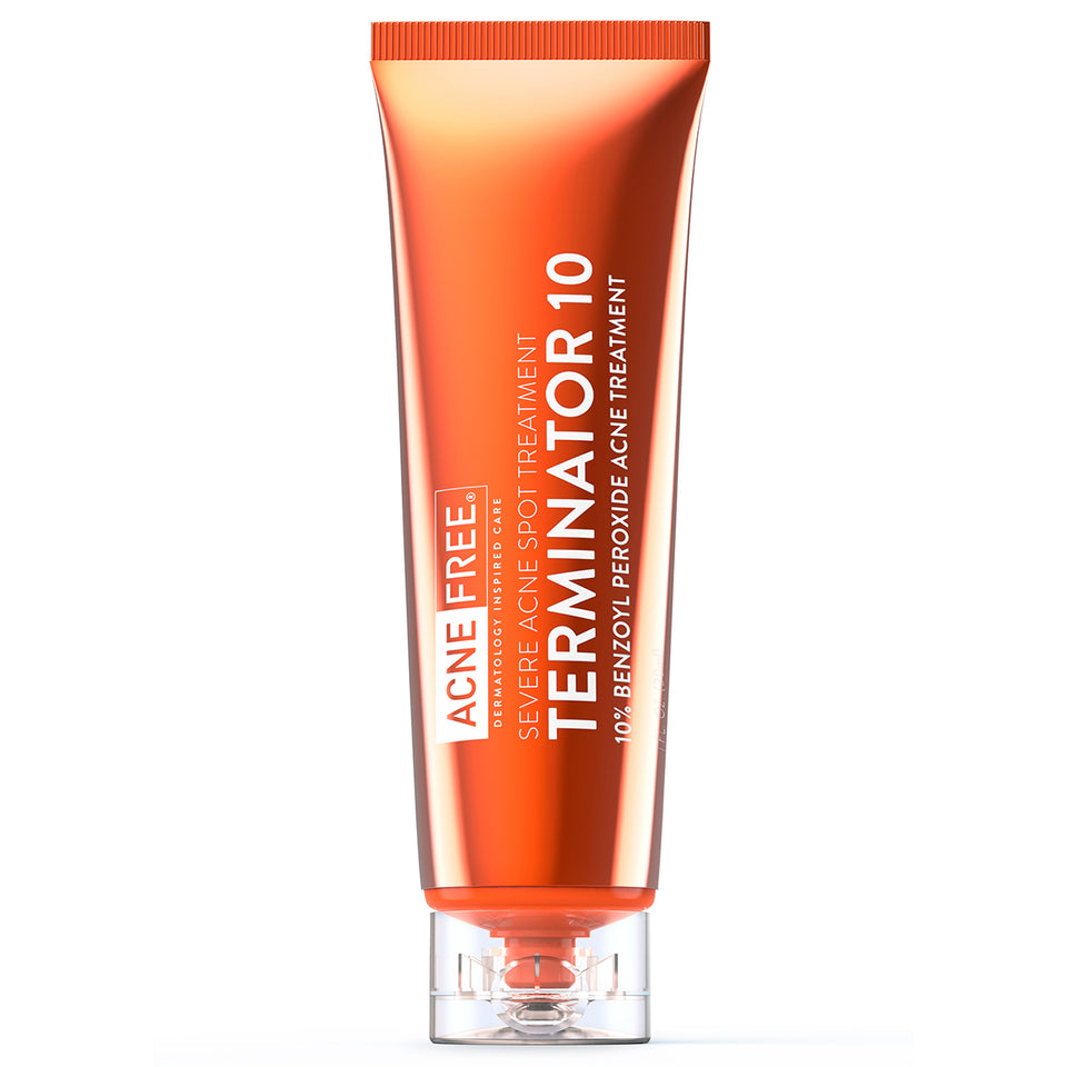 AcneFree Terminator 10 Acne Spot Treatment with Benzoyl Peroxide 10% Maximum Strength Acne Cream Treatment