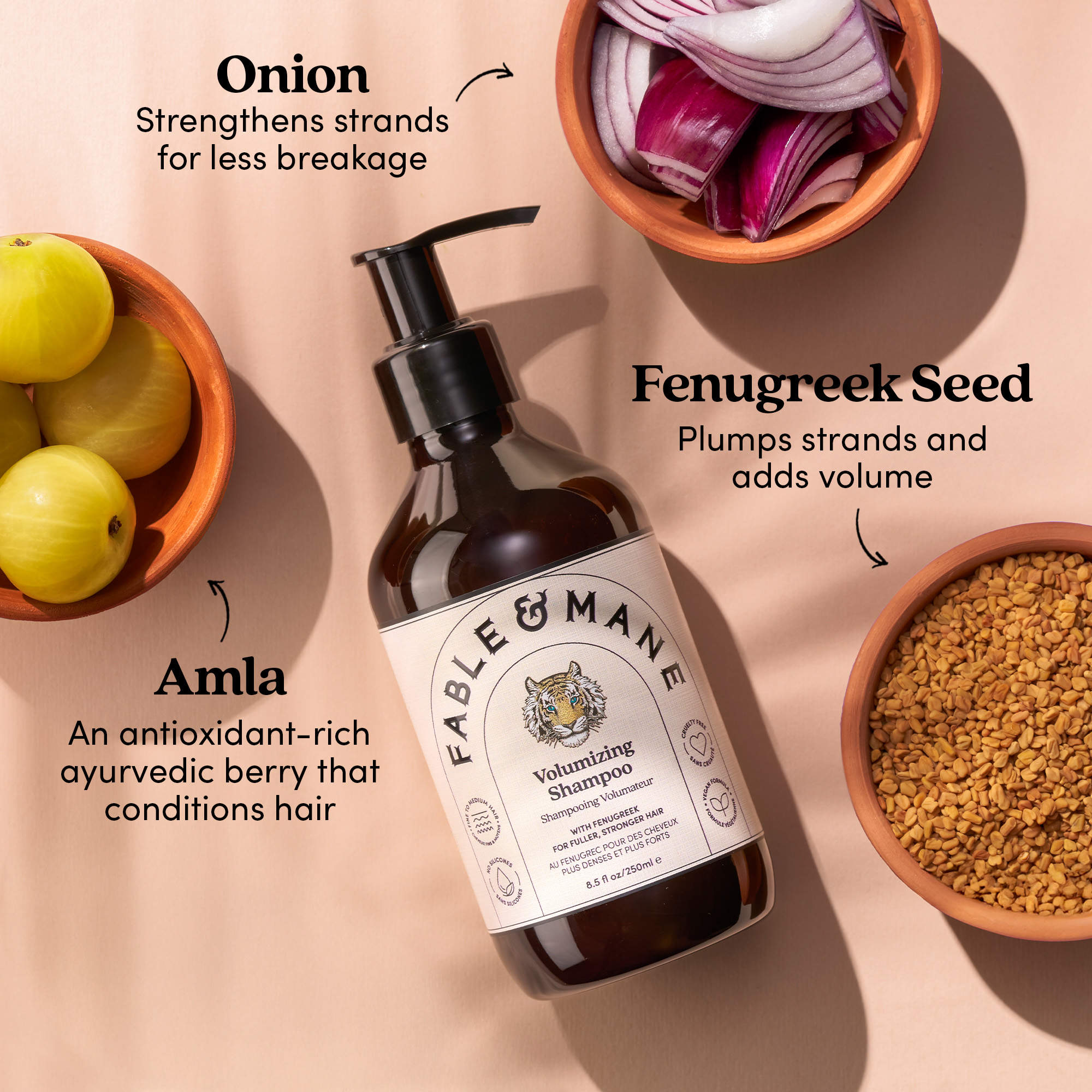 Fable & Mane 
Volumizing Shampoo for Fine, Dry, Thinning Hair