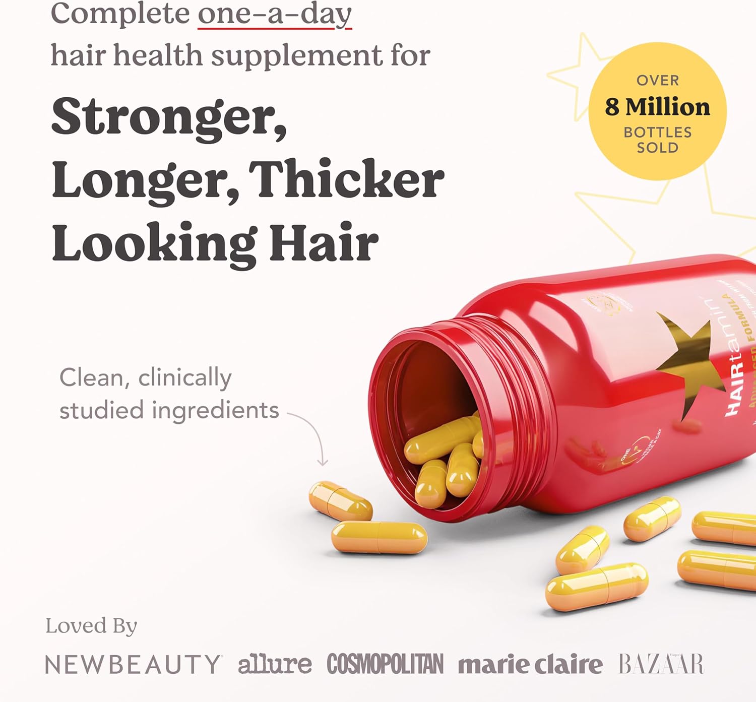 HAIRtamin Vegan Hair Vitamins for Faster Hair Growth