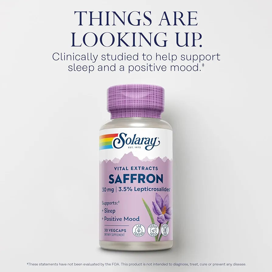 SOLARAY Saffron Extract - Sleep and Positive Mood Support