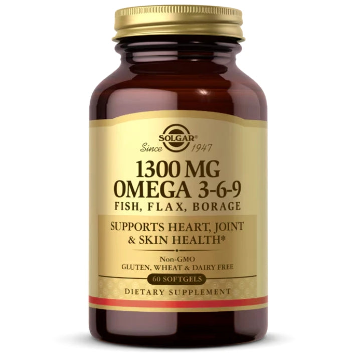 Solgar 1300 mg Omega 3-6-9, 60 Softgels
