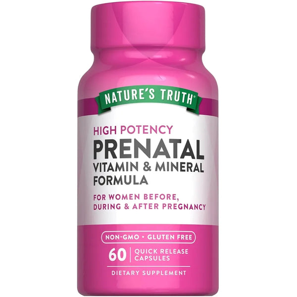 Nature's Truth Prenatal Vitamins With Folic Acid | 60 Capsules