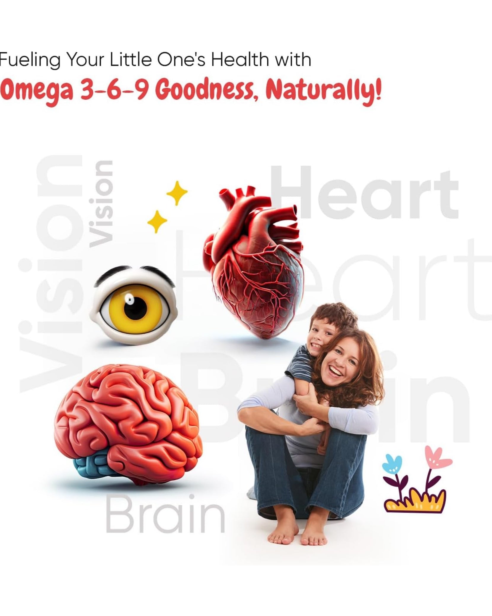 Maxmedix Omega 3 6 9 Gummies for Kids - 2 Months Supply - 120 Vegan Gummies