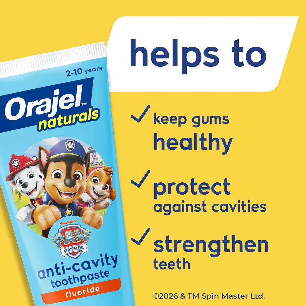 Orajel Naturals PAW Patrol Kids Fluoride Toothpaste