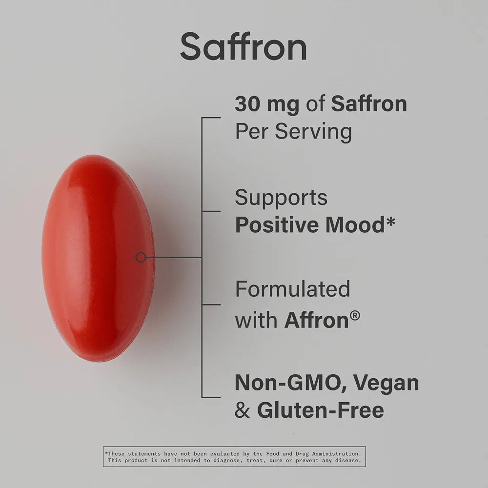 Sports Research Pure Saffron 30mg, 60 Count Plantgels™
Mood & Stress Support
