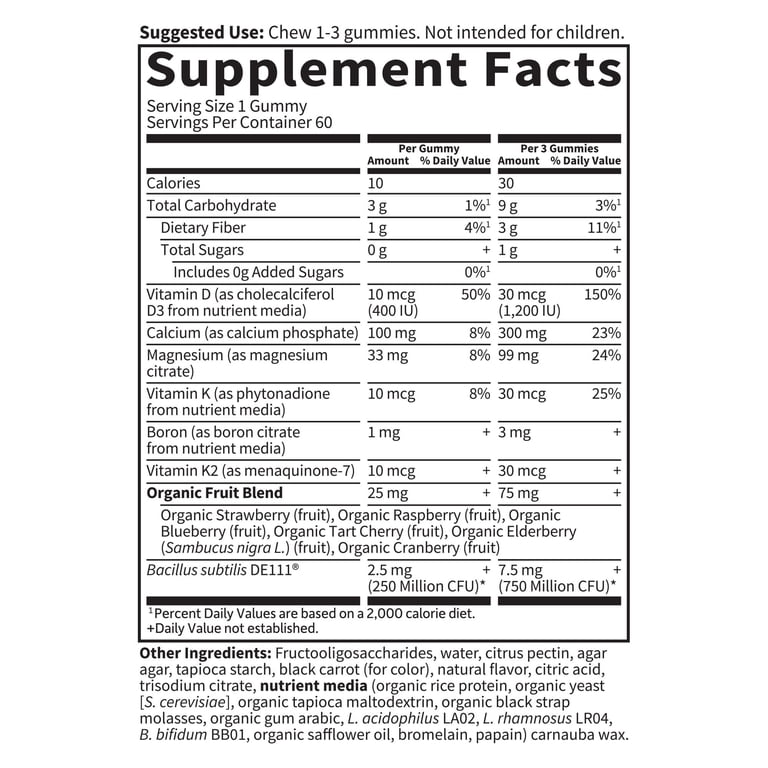 Garden of Life Vitamin Code Gummies Calcium & Magnesium, Raspberry, 60 Gummies