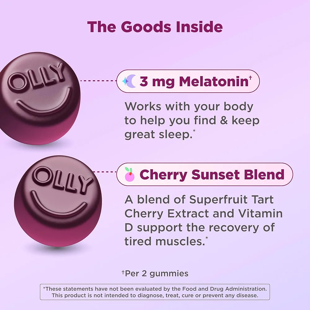 OLLY Muscle Recovery Sleep Gummies - 40 Count