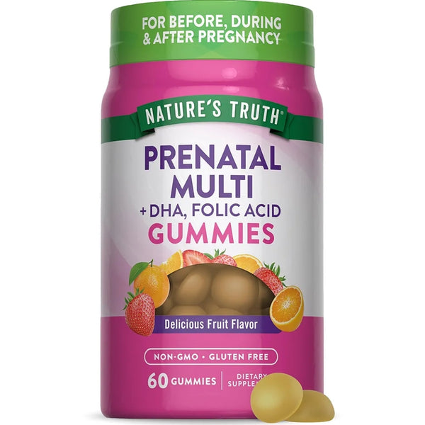 Nature's Truth
Prenatal Multi + DHA, Folic Acid Gummies, Delicious Fruit, 60 Gummies