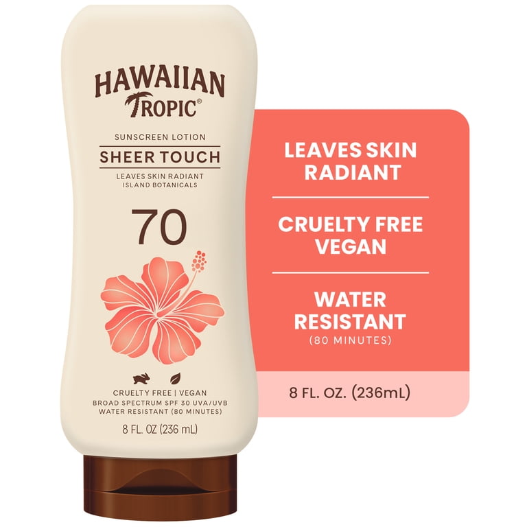Hawaiian Tropic Sheer Touch Lotion Sunscreen, Moisturizing Broad-Spectrum Protection, SPF 30