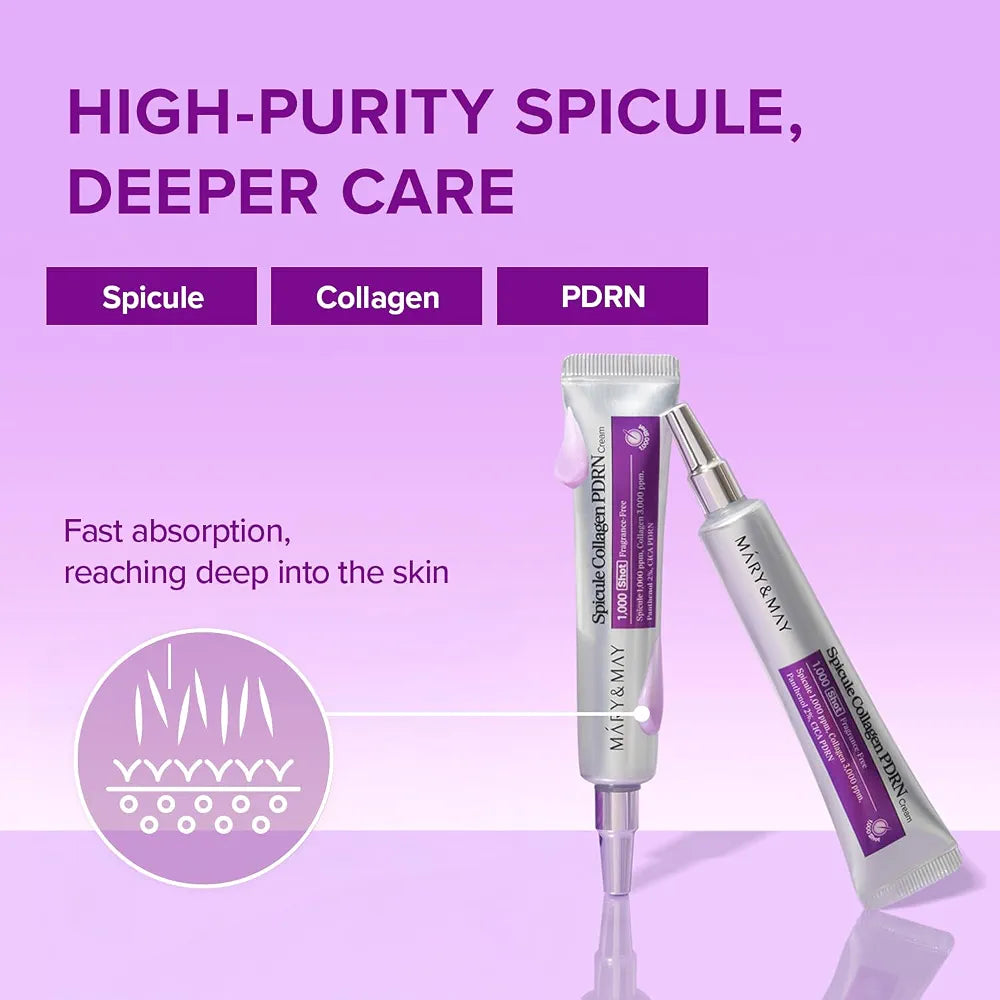 Mary&May Spicule Collagen PDRN Cream, Plumping Night Cream