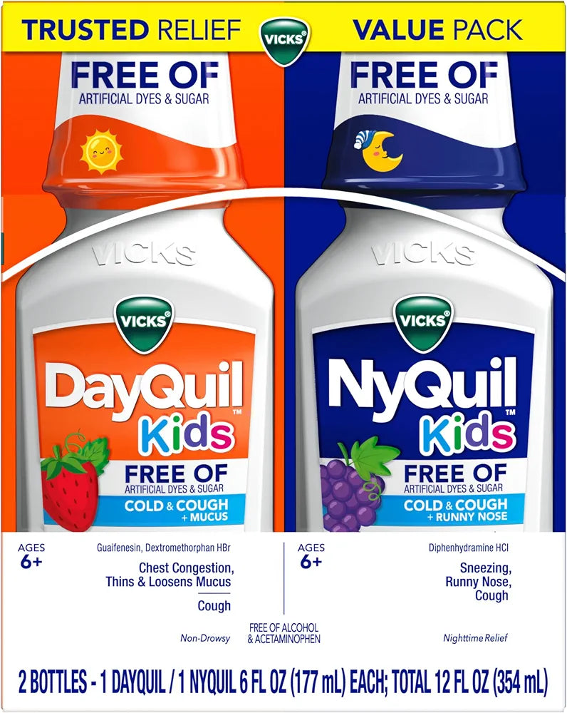 VICKS Kids DayQuil & NyQuil Cold & Cough Relief Liquid