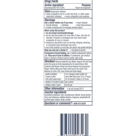 Vicks Sinex Severe Nasal Spray with Moisturizing Ultra Fine Mist