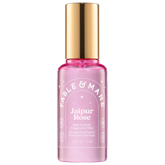 Fable & Mane 
Jaipur Rose Hair & Body Mist with Saffron + Black Amber