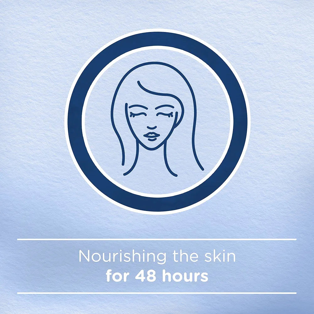 JOHNSON'S Intense Face & Body Cream, With Vitamin E, Moisturizes Skin Up To 48 Hours