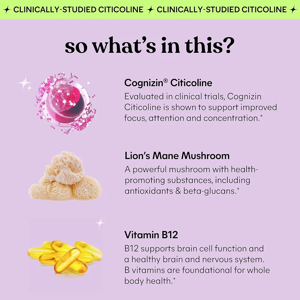 Lemme Focus Concentration & Brain Health Gummies