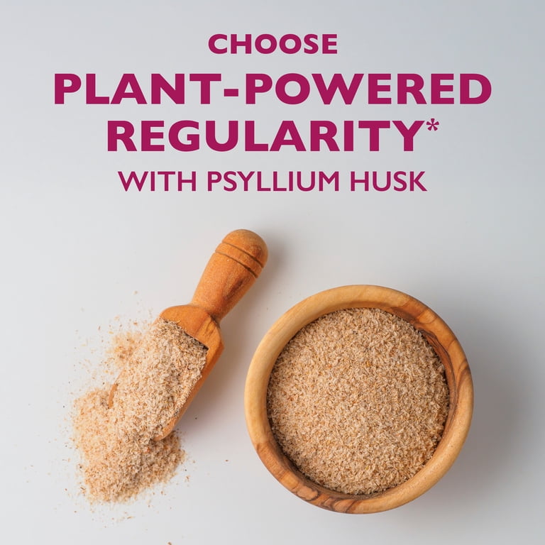 Metamucil 4-in-1 Psyllium Husk GLP-1 Friendly Fiber Supplement, Sugar-Free, 130 teaspoons, Orange Flavored