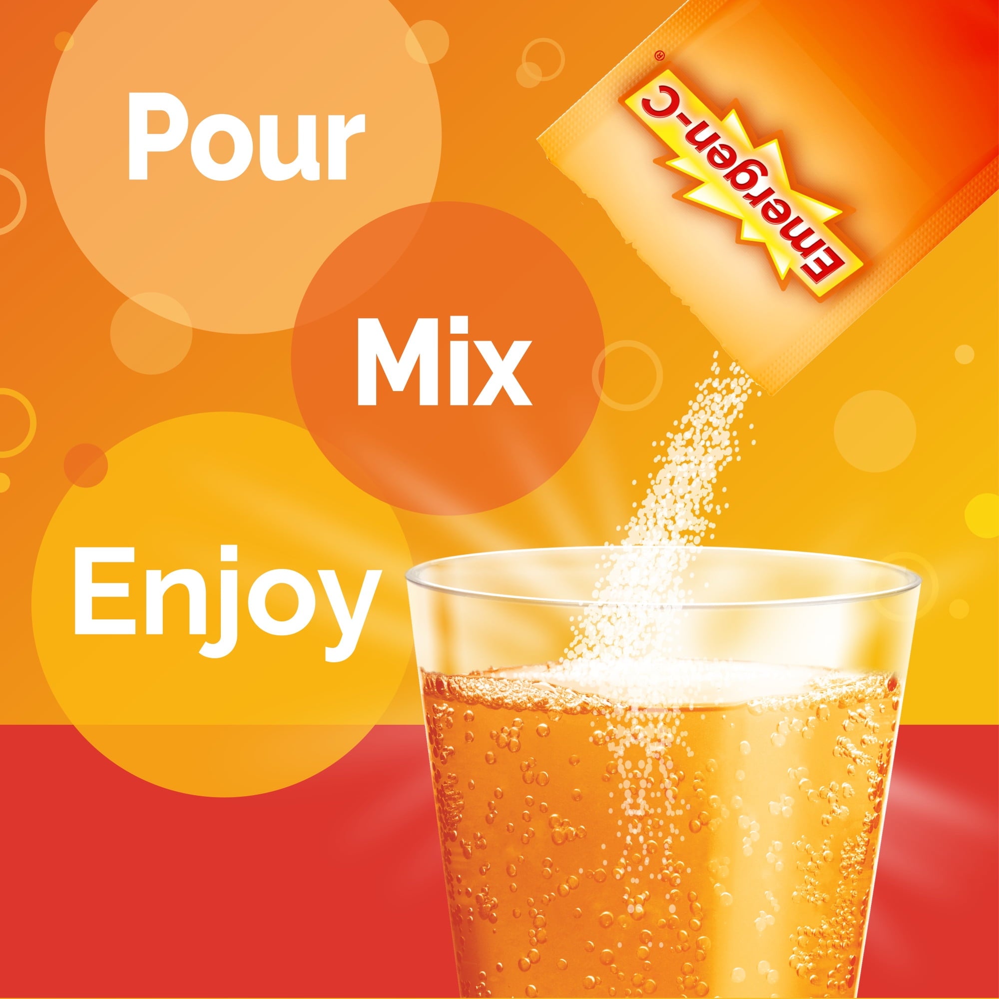 Emergen-C 1000Mg Vitamin C Powder for Immune Support Super Orange - 30 Ct