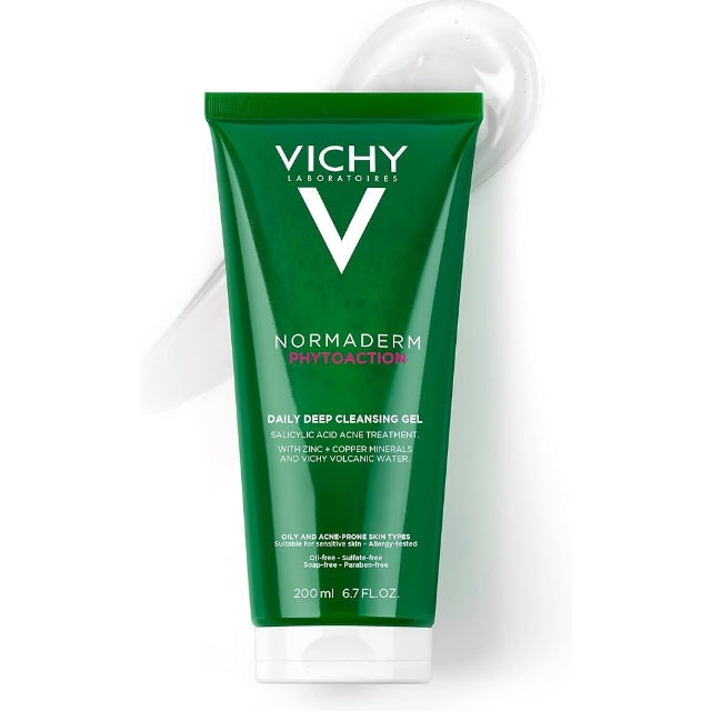 Vichy Normaderm Phytosolution Face Cleanser Gel for Oily/Acne Skin with Salicylic Acid