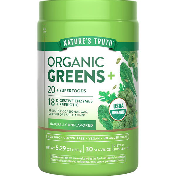 Nature's Truth Organic Greens Powder 30 SERVINGS
