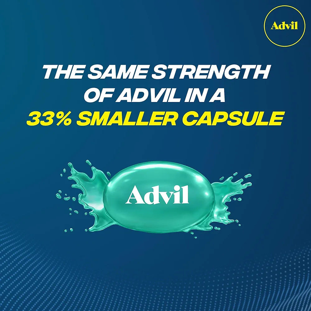 Advil Liqui-Gels minis Pain Reliever and Fever Reducer, 50x2 Liquid Filled Capsules