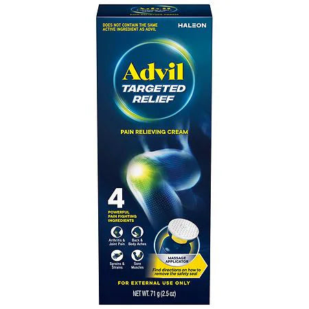 Advil Targeted Relief Pain Relieving Cream With Massage Applicator