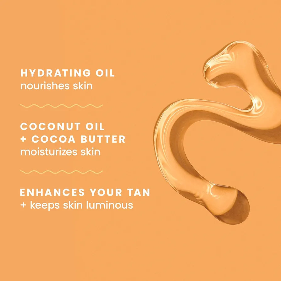Hawaiian Tropic Dark Tanning Oil| Moisturizing Body Oil with Cocoa Butter, Tan Enhancer
