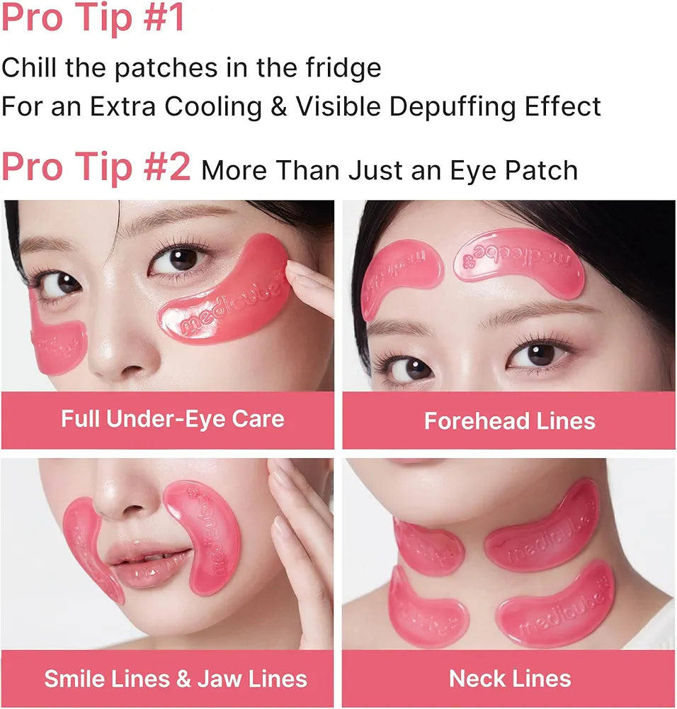 Medicube Jelly Eye Mask PDRN Pink Collagen |6 pairs