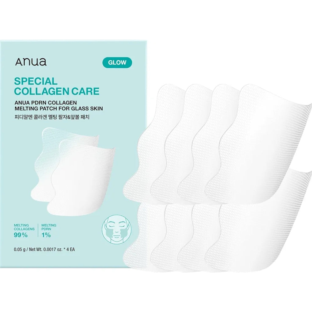 ANUA Salmon DNA PDRN Collagen Melting Patch for Glass skin, 2 Pairs x 4ea