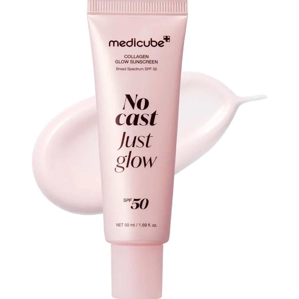 medicube Sunscreen No Cast Just Glow Collagen | SPF 50 Broad Spectrum Face Sunscreen