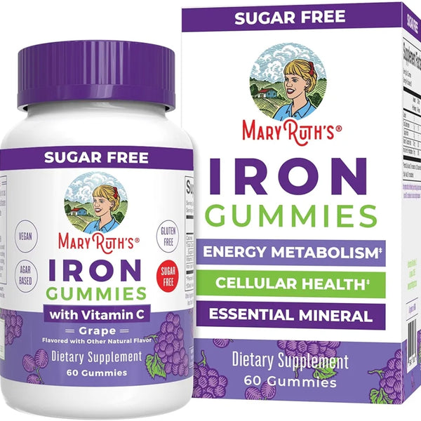 MaryRuth Organics Iron + Vitamin C Gummies for Adults