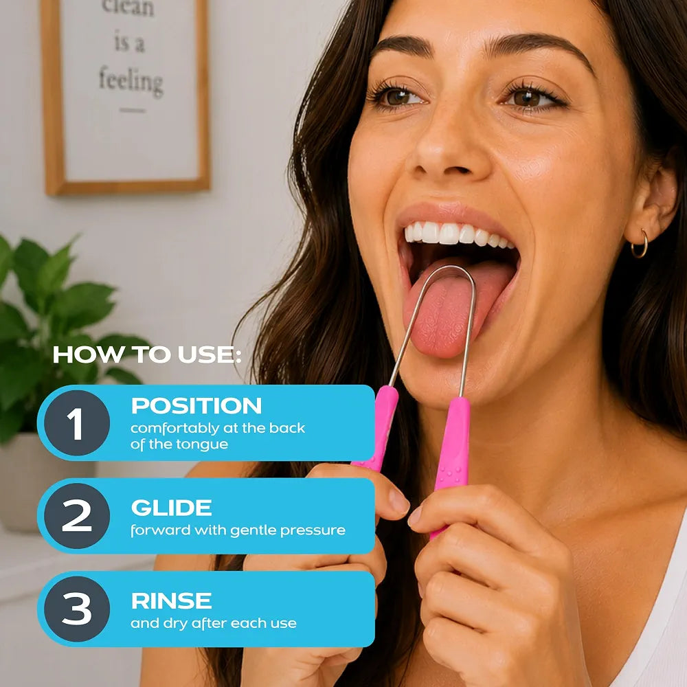 DrTung's Stainless Steel Tongue Scraper - Adults & Kids - 1 Pack