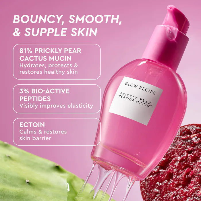 Glow Recipe 
Prickly Pear Peptide Bouncy + Hydrating Skin Barrier Vegan Mucin Serum 40ml