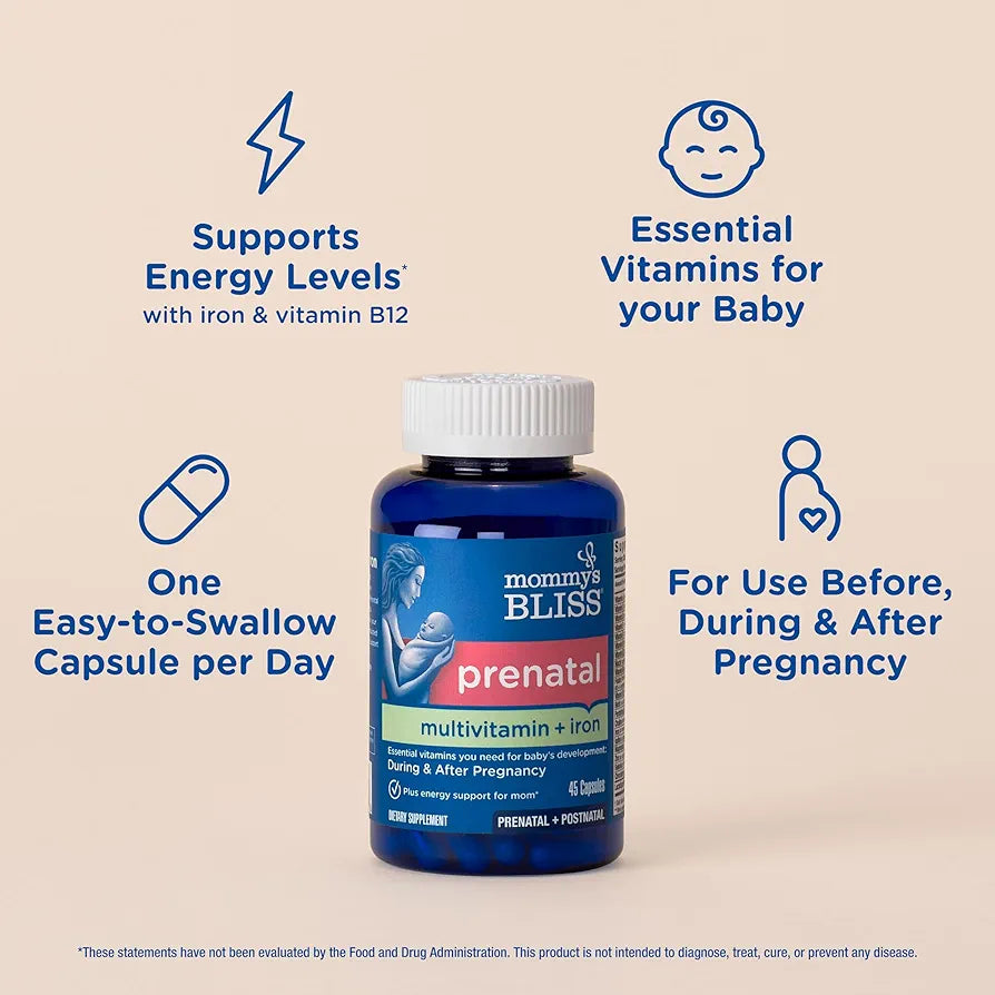 Mommy's Bliss Prenatal Multivitamin with Iron