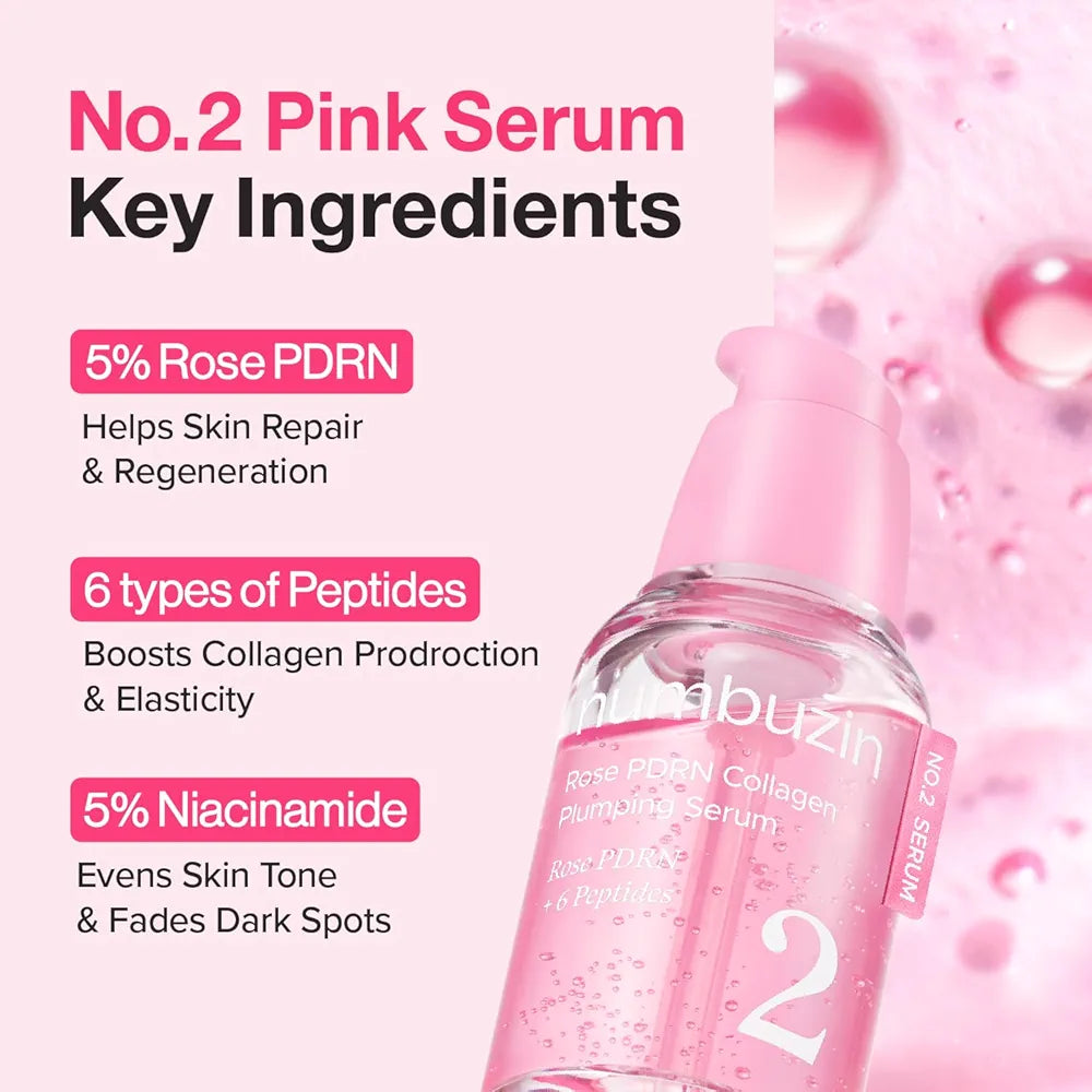 numbuzin No.2 Serum | Rose PDRN Collagen Plumping Serum