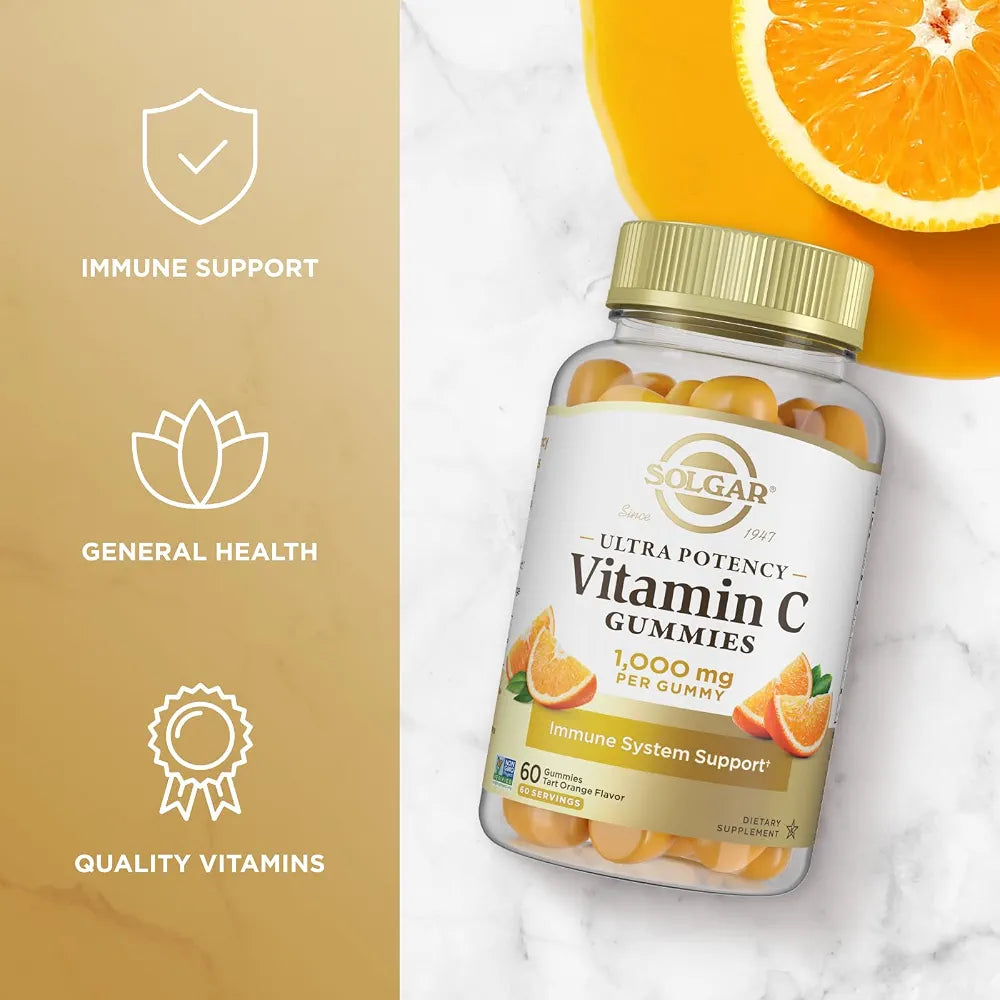 Solgar Vitamin C Gummies for Adults, 60 Vegetarian Gummies