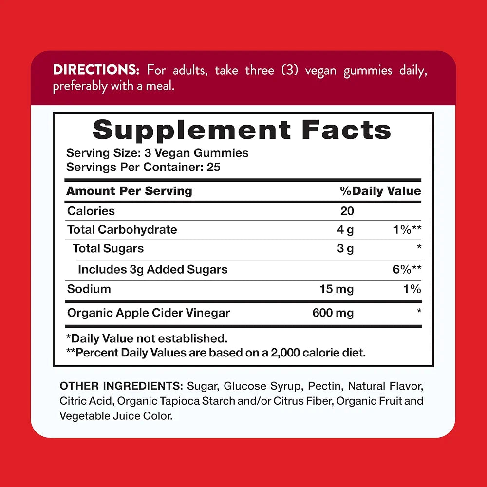 Nature's Truth Apple Cider Vingar 75 Gummies