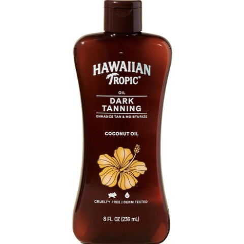 Hawaiian Tropic Dark Tanning Oil| Moisturizing Body Oil with Cocoa Butter, Tan Enhancer