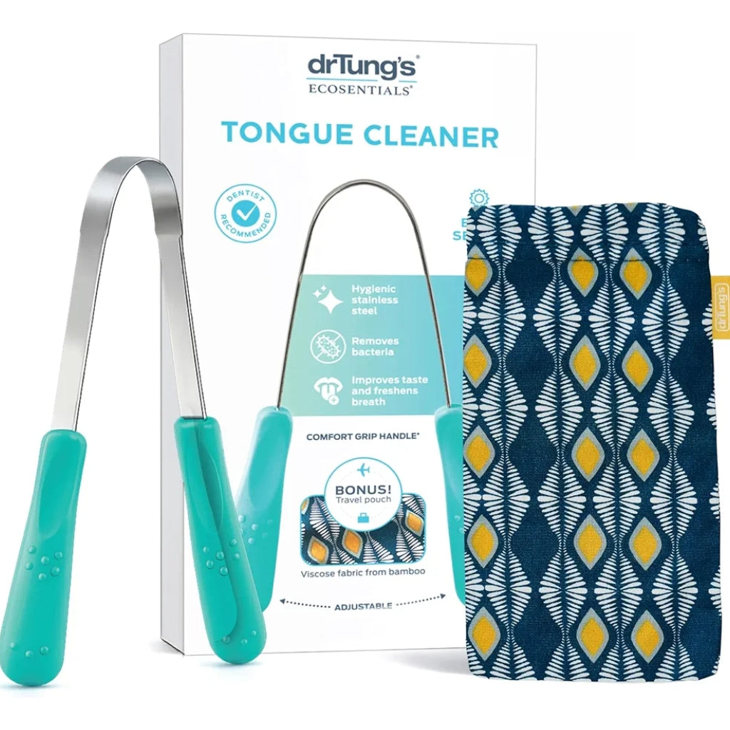 DrTung's Stainless Steel Tongue Scraper - Adults & Kids - 1 Pack