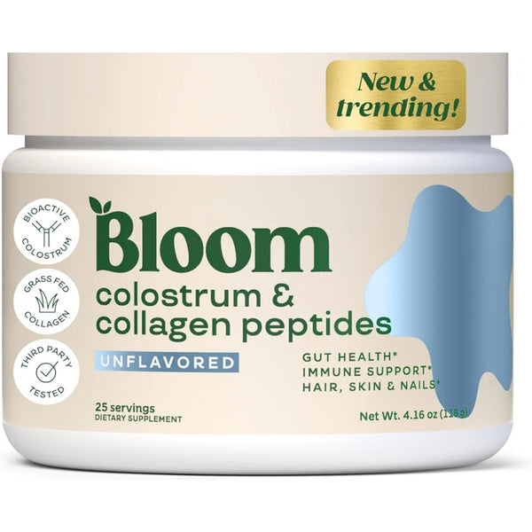 Bloom Nutrition Bovine Colostrum Powder for Gut Health, Immune Support, Hair Growth & Beauty Supplement