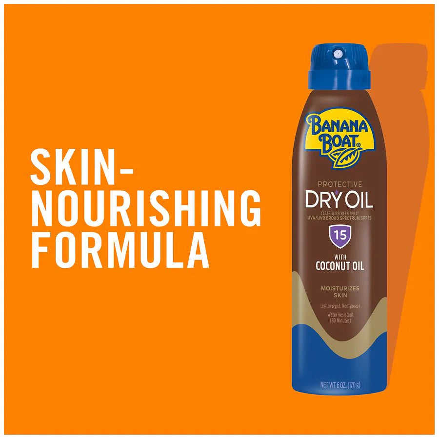 Banana Boat Dry Oil Tanning Spray Sunscreen SPF 15