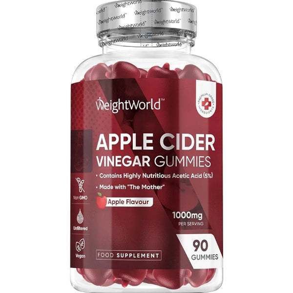 WeightWorld Apple Cider Vinegar Gummies 1000mg - 90 Gummies