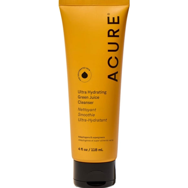 Acure Ultra Hydrating Green Juice Face Cleanser - Day & Night Facial Cleansing Foam