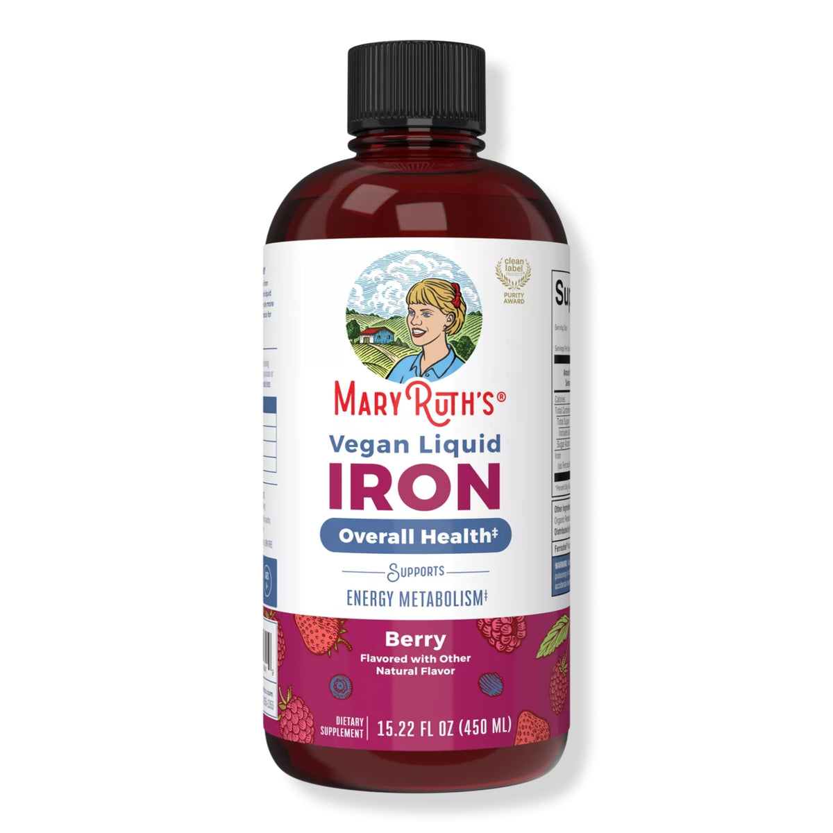 MaryRuth's Liquid Iron Supplement for Women Men & Kids