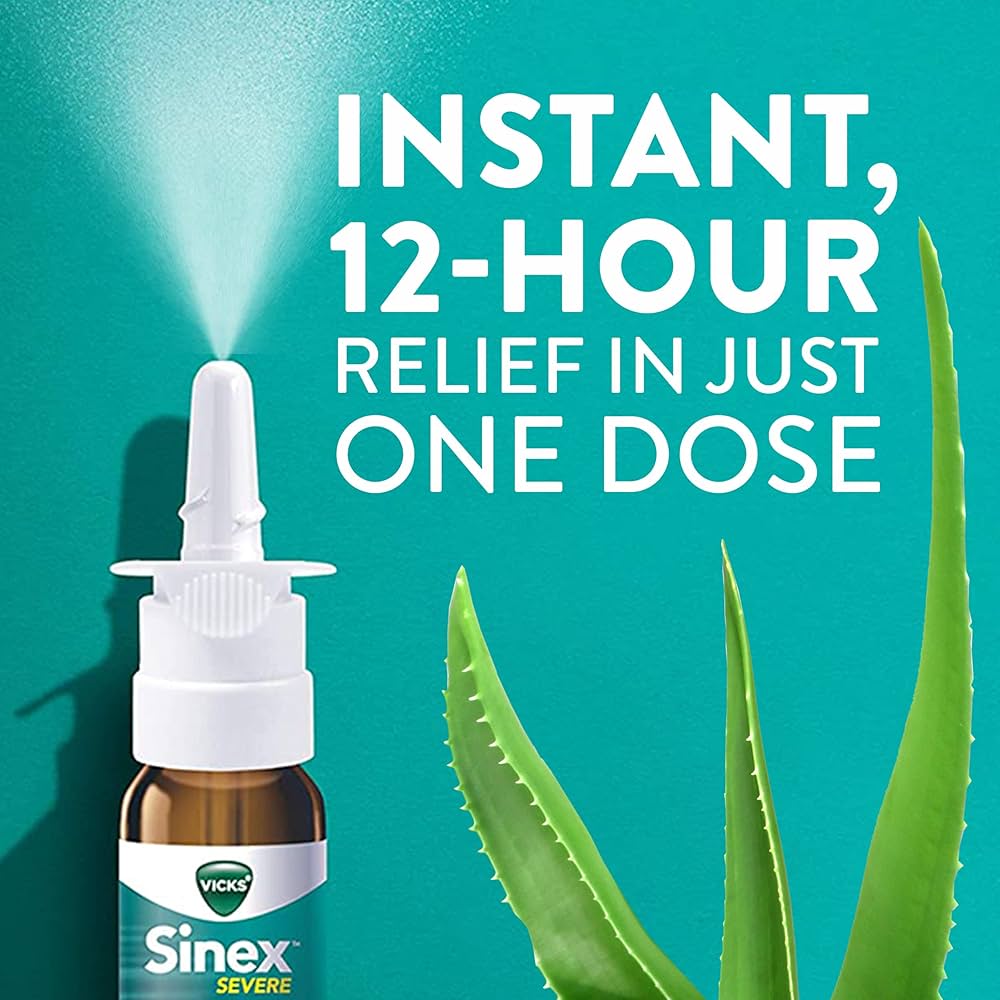 Vicks Sinex Severe Nasal Spray with Moisturizing Ultra Fine Mist