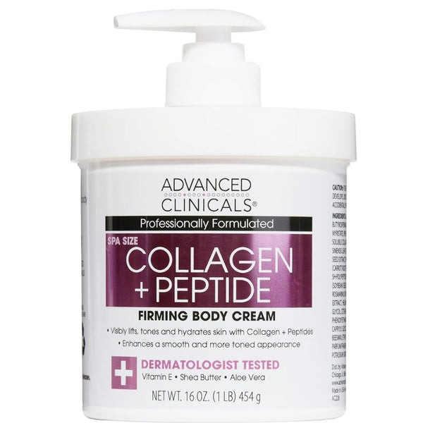 Advanced Clinicals Collagen Peptides Body Lotion & Face Moisturizer